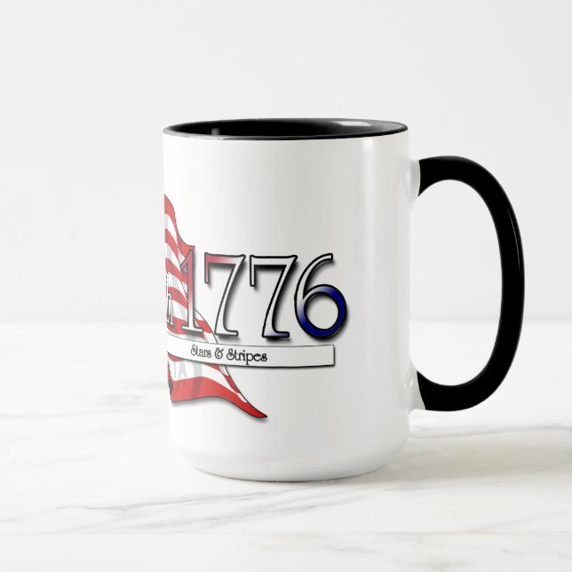 Caneca 4 de julho de 1776 Estrelas e Stripes (Direita)