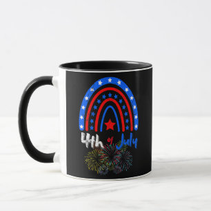 Caneca 4 de Julho Patriótico Orgulho Americano Retro EUA