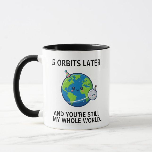 Caneca 5º Aniversário, Aniversário Espacial (Esquerda)
