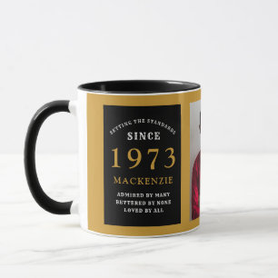 Caneca 50º Aniversário de 1973 Foto de Apelido Dourado Pr