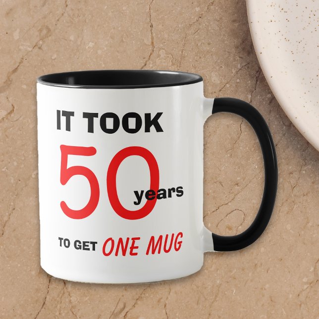 Caneca 50º aniversário - Ideias para Homens Mug - Engraça (Criador carregado)