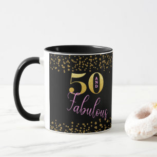 Caneca 50 e Fabuloso Dourado, preto-rosa, dia B