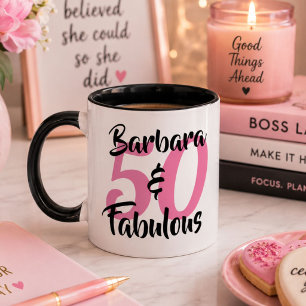 Caneca 50 e Fabuloso Festa de Aniversário Personalizada