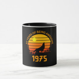 Caneca 50.o aniversário 1975 Vintage