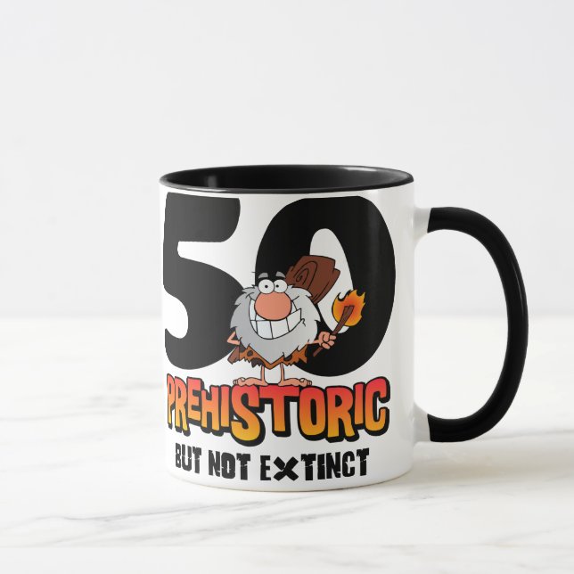 Caneca 50th aniversário pré-histórico (Direita)
