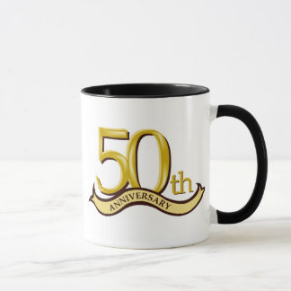 Caneca 50th presente personalizado do aniversário