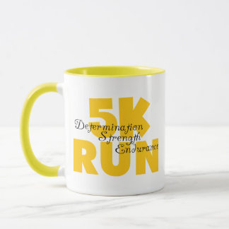 Caneca 5K Executar Amarelo