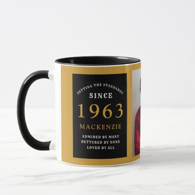 Caneca 60º Aniversário de 1963 Foto de Apelido Dourado Pr (Esquerda)