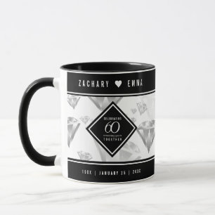 Caneca 60º aniversário do Casamento Diamante
