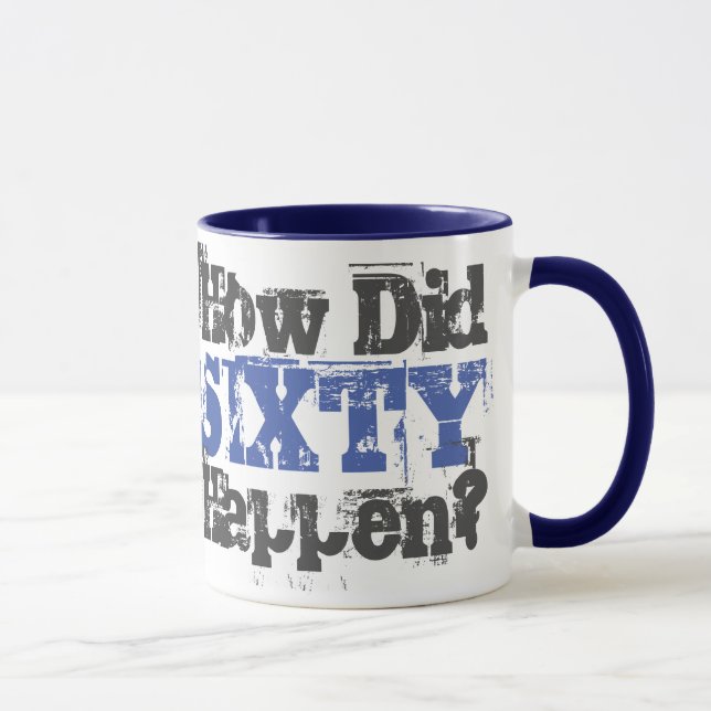 Caneca 60º presente de aniversário. Como Aconteceram Sess (Direita)