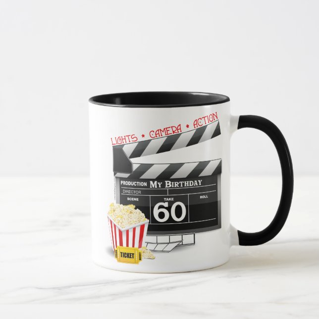 Caneca 60º Tema do Filme de Aniversário (Direita)