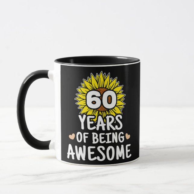 Caneca 60 Anos De Espetacular 60º Aniversário 60 Anos (Esquerda)