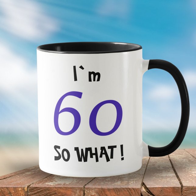 Caneca 60 Então, que engraçado inspirador 60.º aniversári (Criador carregado)