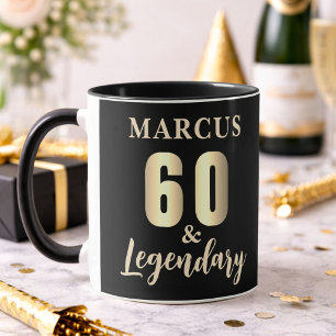 Caneca 60 & Legendary Gold Aniversário de 60 anos 