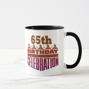 Caneca 65th Presentes da celebração do aniversário
