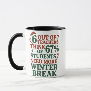 Caneca 6 7 Professor Seis Sete 67 Papai Noel Gen Alpha
