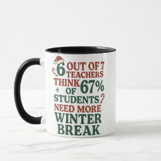 Caneca 6 7 Professor Seis Sete 67 Papai Noel Gen Alpha 