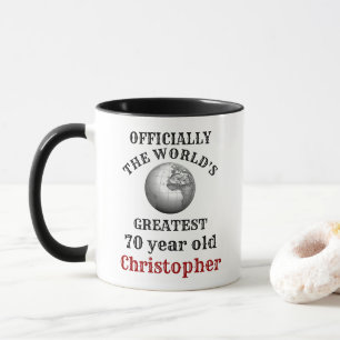 Caneca 70 Aniversário com mais de 70 anos Adicionar seu