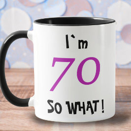 Caneca 70 e daí Divertido Inspirador 70º Aniversário