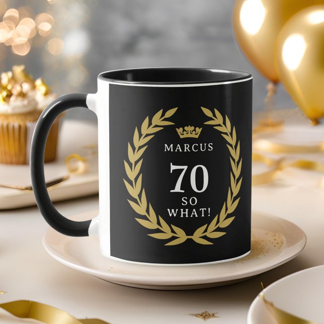Caneca 70 Então, que engraçado Laurel Wreath Crown 70 Ani (Criador carregado)