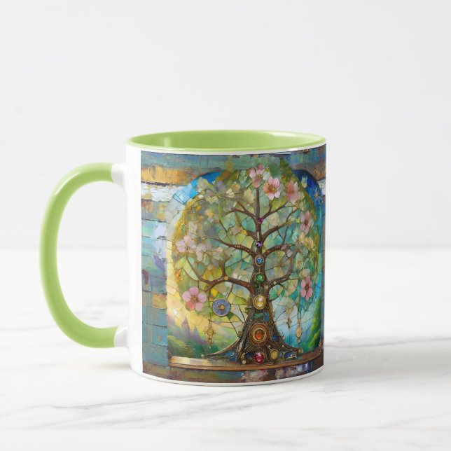 Caneca 7 Chakra Blossoming Tree Of Life (Esquerda)