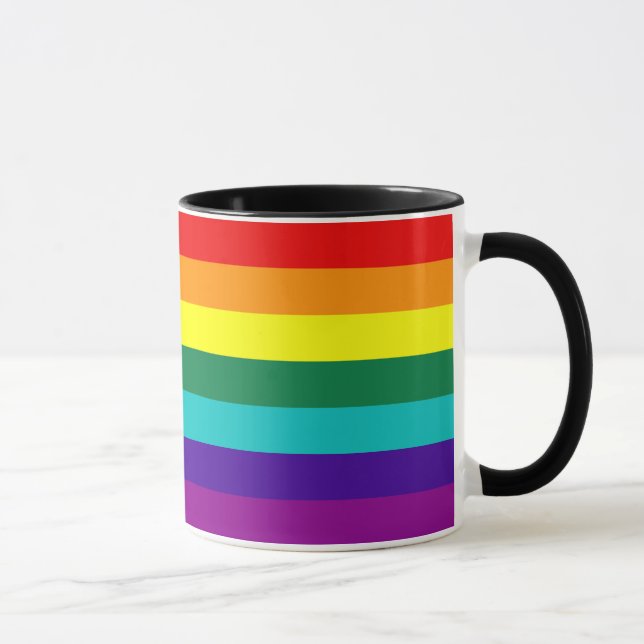 Caneca 7 Stripes Orgulho gay do Arco-Íris (Direita)