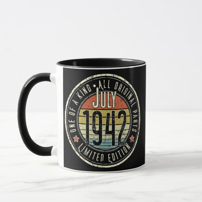 Caneca 80 de Edição Limitada de julho de 1942, com 80 ano (Esquerda)