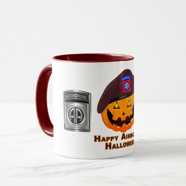 Caneca 82ª Divisão Aerotransportada – Feliz Halloween Aer (Frente Esquerda)