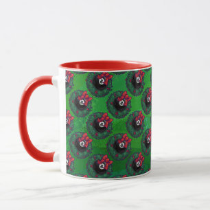 Caneca 8 Ball Christmas Wreath Green