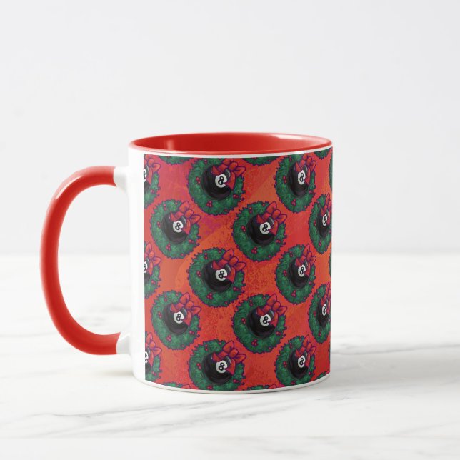 Caneca 8 Ball Natal Trigo Vermelho (Esquerda)