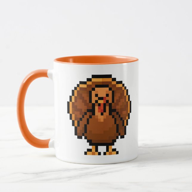 Caneca 8-bit Retro Turkey (Esquerda)