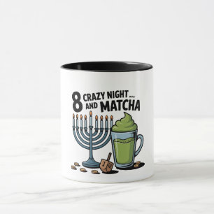 Caneca 8 Noites Loucas E Matcha Hanukkah Judeu