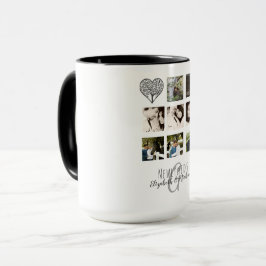Caneca 8 x FOTO COLAGE Novas mesas personalizadas WEDDING