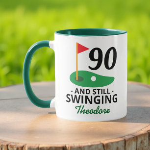 Caneca 90 e ainda balançando, 90 de aniversário engraçado