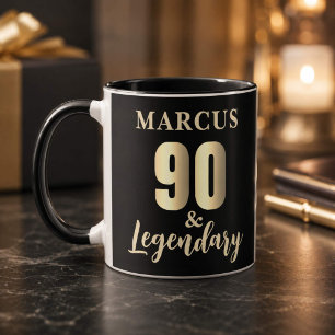 Caneca 90 & Legendary Gold Aniversário de 90 anos