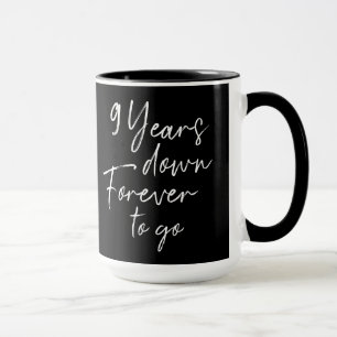 Caneca 9 anos para sempre para o 9º aniversário do casa