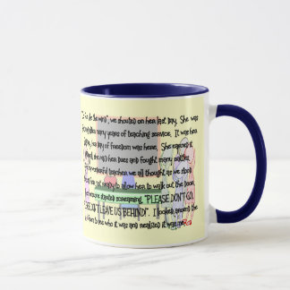 Caneca A aposentadoria do professor "não vai" presentes