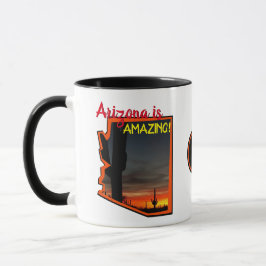 Caneca A arizona é esboço surpreendente do mapa do cacto