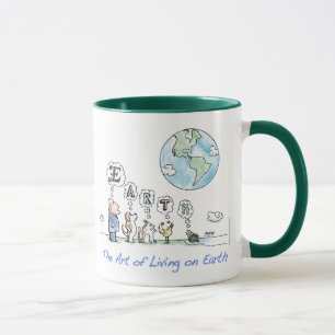 Caneca A arte da vida no copo da terra