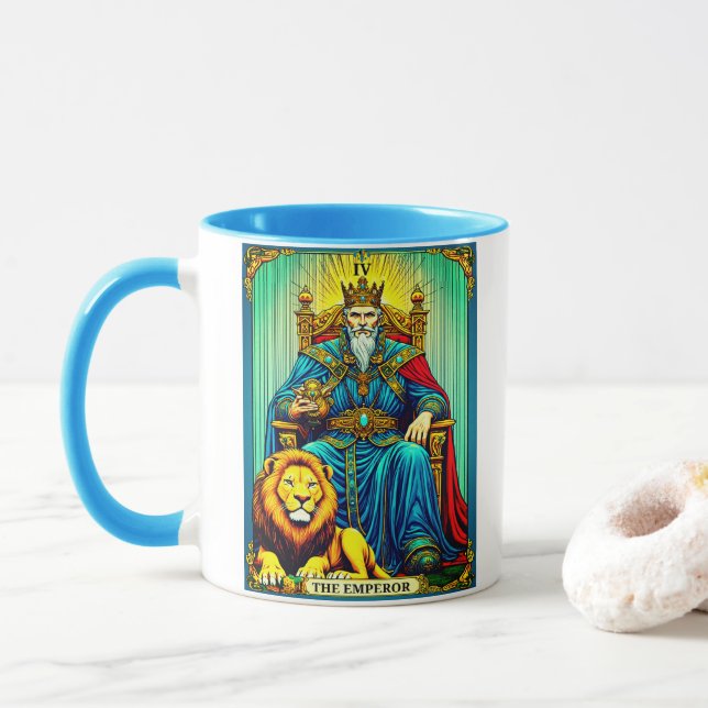 Caneca A Arte do Imperador Tarot Card (Com Donut)
