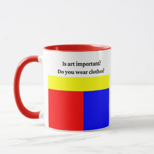 Caneca A Arte é Importante? Citação Divertida de Artista