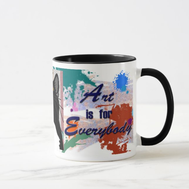 Caneca A arte é para todos - mesmo gatos! (Direita)