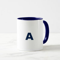 A) Azul Escuro Mug