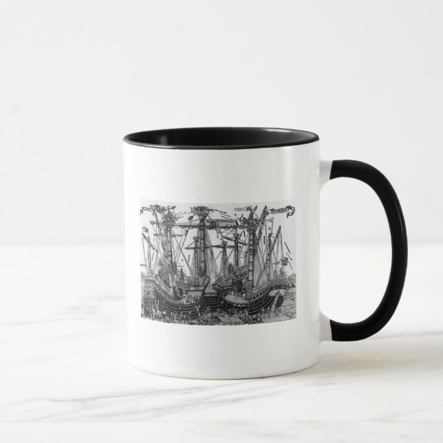 Caneca A batalha de Zonchio em 1499 (Direita)