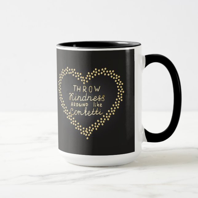 Caneca A bondade do lance gosta ao redor de confetes (Direita)