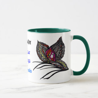 Caneca A borboleta lateral selvagem