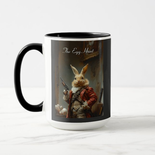 Caneca A caça ao ovo, caça ao coelho da Páscoa (Esquerda)