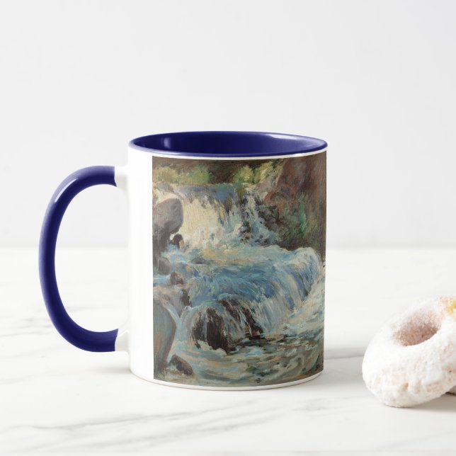 Caneca A Cachoeira de Twachtman, Impressionismo Antigo (Com Donut)
