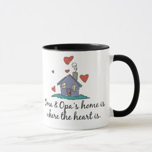 Caneca A casa de Oma e de Opa é o lugar onde o coração