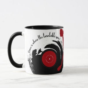 Caneca A Casa Do Vinyl Records É Onde O Turntable Gira